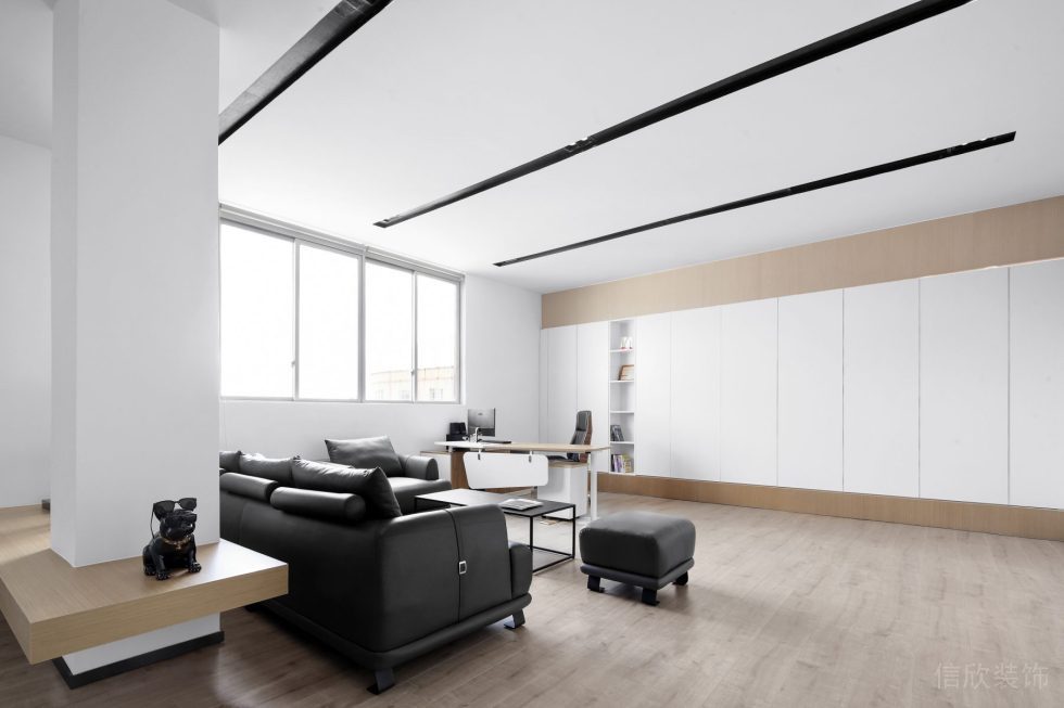 苍松大厦白色调简约风办公室装修设计案例 独立办公室 (2)