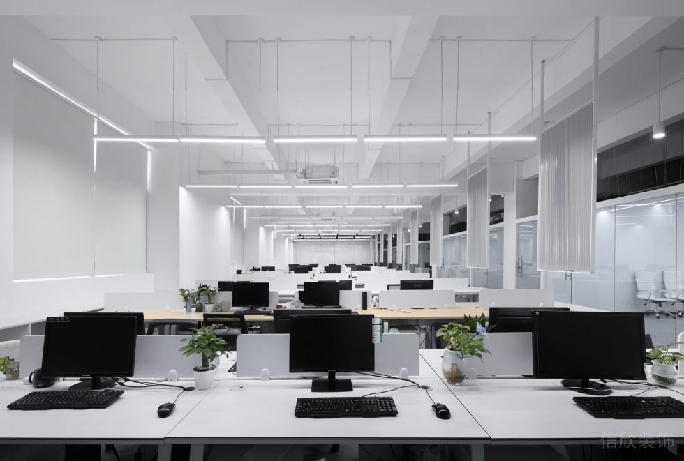 苍松大厦白色调简约风办公室装修设计案例 公共办公区(2)