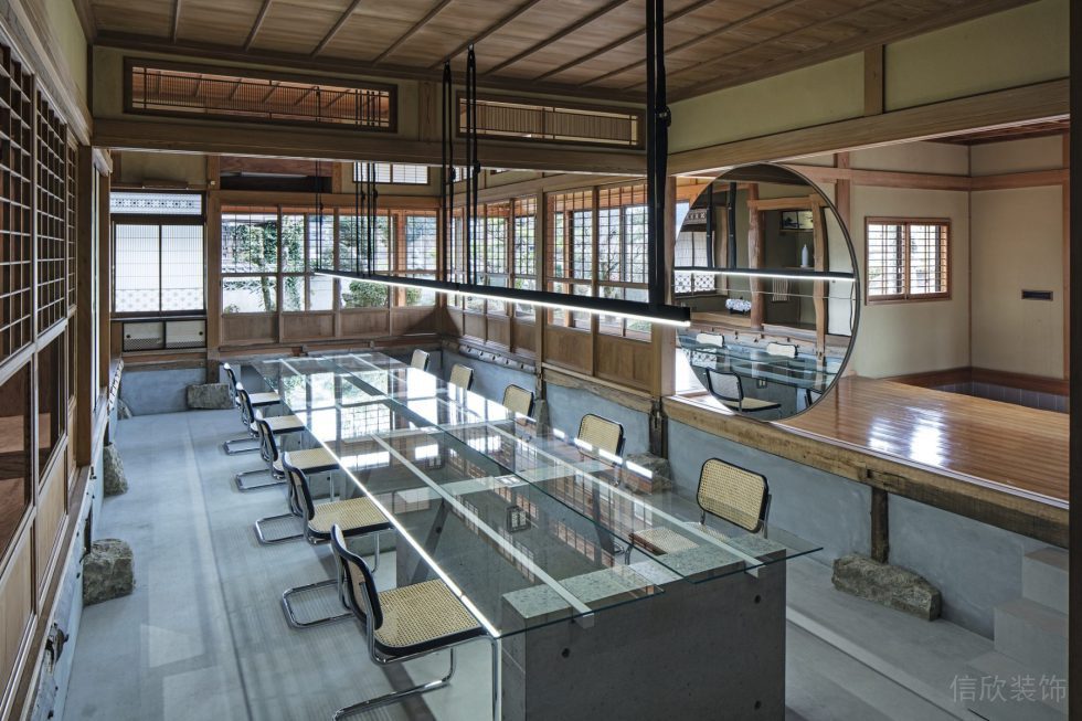 时间谷创意大厦日式原木风办公室装修方案 一层会议室