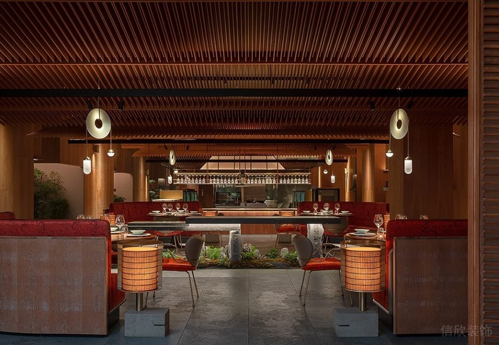 深圳宝安区中式典雅高级餐厅大气多人用餐区装修设计