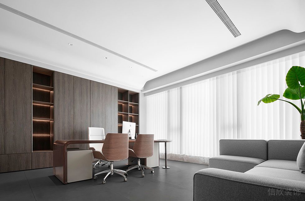 深圳南山区西丽街道天珑大厦现代轻奢风格办公室装修设计风格 办公室