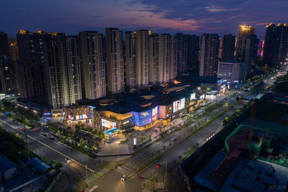 深圳市福田区莲花商业综合体装修设计实景效果图-街景视角