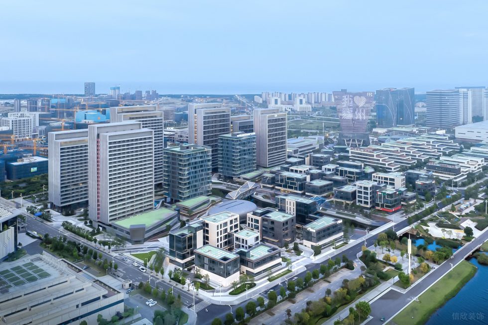 深圳市福田区农科中心大型商业综合体数字小镇装修设计-街景视角