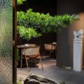 深圳市国风高雅中式餐厅翠绿盆栽装修设计