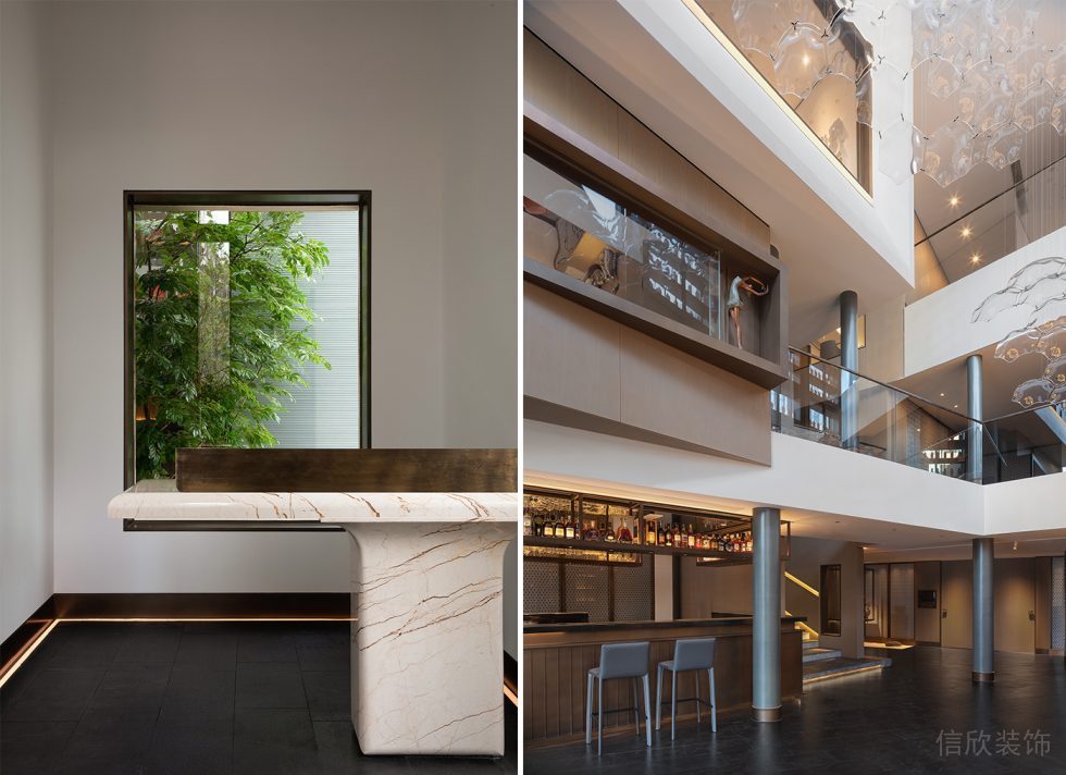 深圳市龙岗区新中式风格餐厅白色开阔大厅装修设计