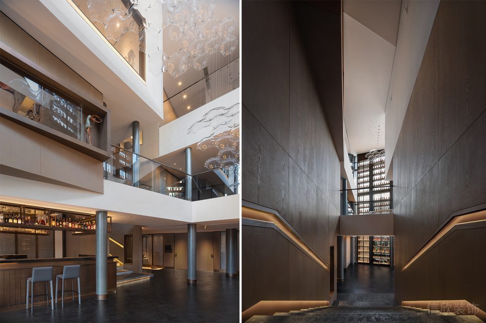 深圳市龙岗区新中式风格餐厅棕色楼梯装修设计