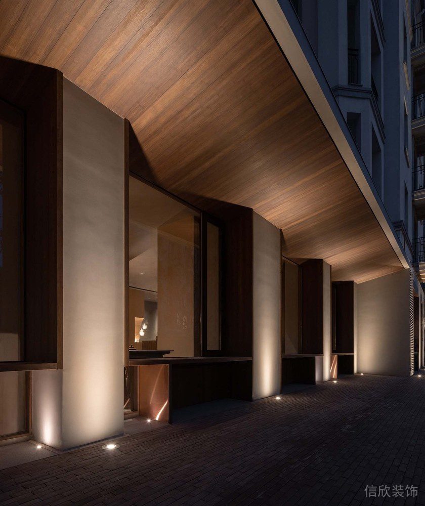 深圳市龙岗区中式风格餐厅棕色木制外立面装修设计