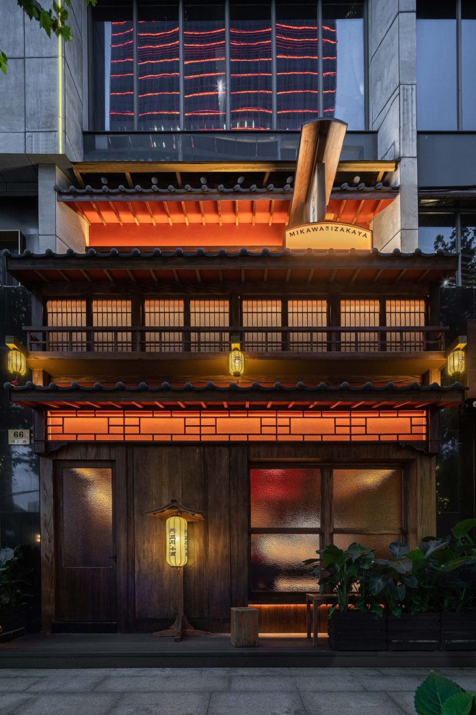 深圳市日式风格餐厅门面装修设计