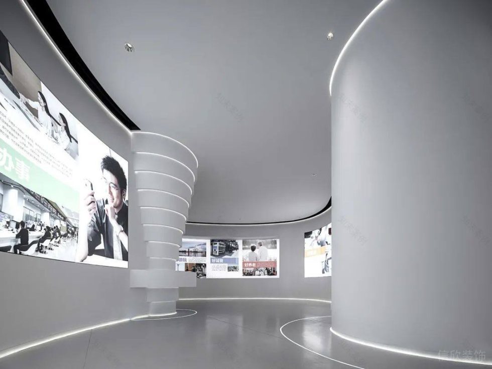 摩登现代风办公室装修案例纯白色展厅