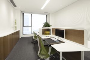 灰白色现代风办公室装修设计灰白色财务室效果图