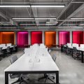混搭时尚工业风办公室装修设计混搭色工作区效果图