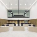 素雅现代风办公室装修设计白木色培训室效果图