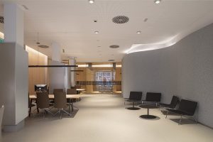 纯朴色现代简约风办公室装修设计黑白灰多功能洽谈厅效果图