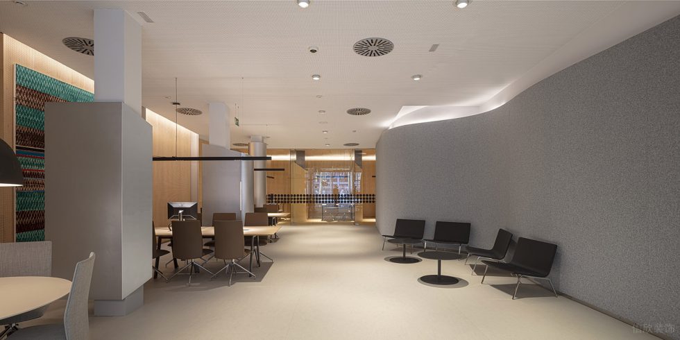 纯朴色现代简约风办公室装修设计黑白灰多功能洽谈厅效果图