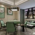 深圳福田下沙绿色田园棋牌室麻将房装修