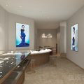 水贝名雅珠宝店弧形展柜装修效果图