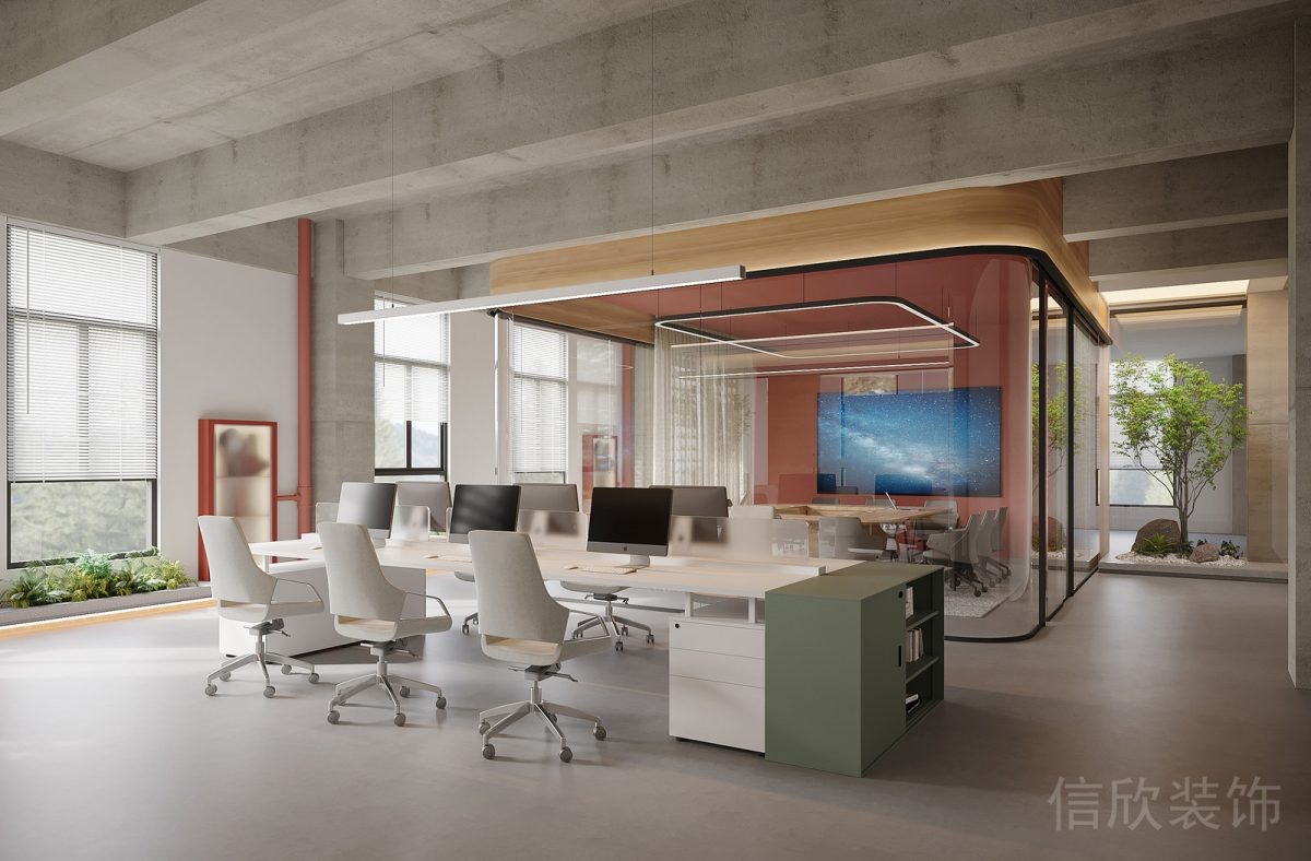 现代简约风办公室装修设计 办公区