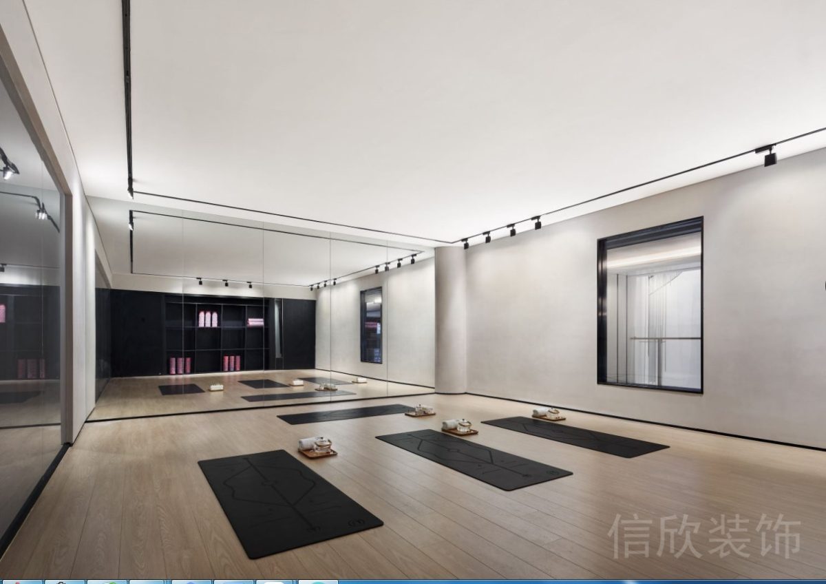 多功能教室原木风禅意瑜伽设计图
